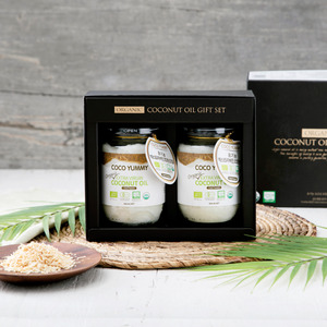 코코야미 유기농 코코넛 오일 선물세트 2호  420ml*2 (12)