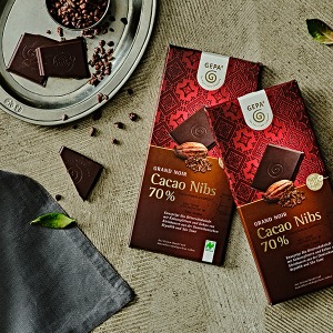 게파 유기농 카카오 닙스 70% 다크 초콜릿 [유기농 카카오닙스 5%함유] 100g (10)